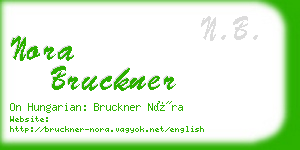 nora bruckner business card